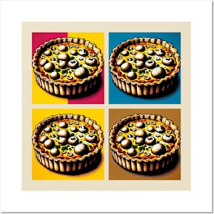 Pop Quiche Aux Champignons Art - French Cuisine Culinary Posters and Art